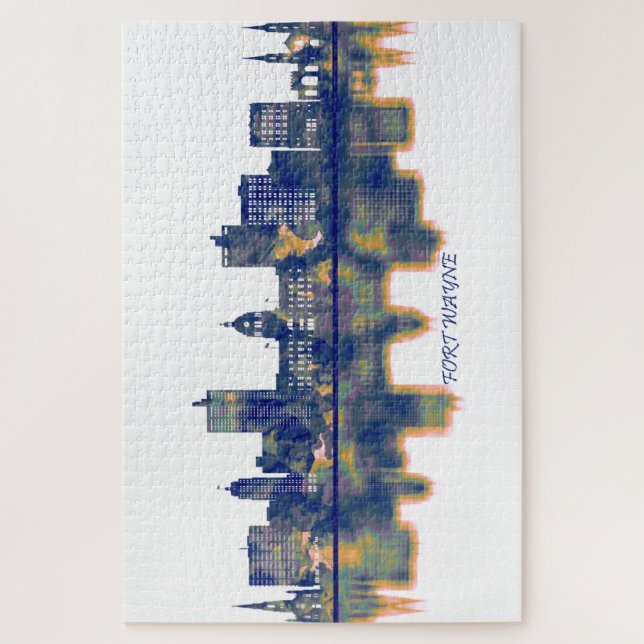 Puzzle Fort Wayne Skyline (Vertical)