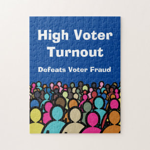 Puzzle Forte participation électorale vainc la fraude éle