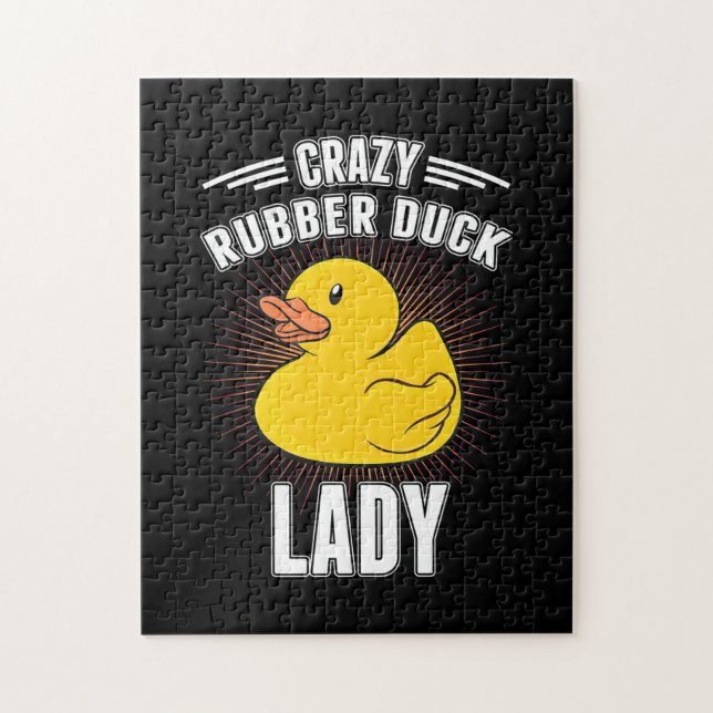 Puzzle Fou Fille Canard en Caoutchouc (Vertical)