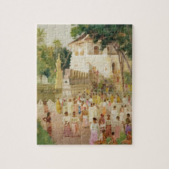 Puzzle Foules à un monument en Inde, 1895 (la semaine et (Vertical)
