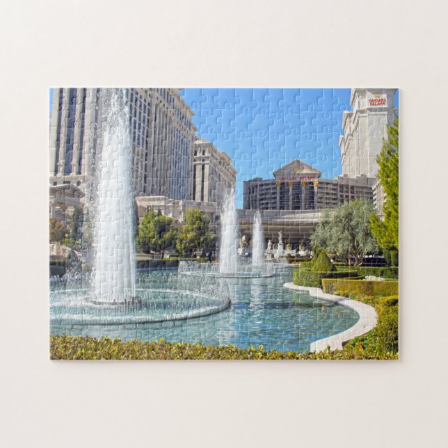 Puzzle Fountains in Las Vegas Nevada. (Horizontal)
