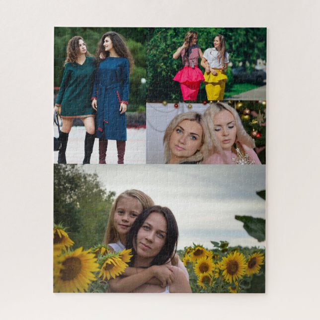 Puzzle Four photo collage  (Vertical)