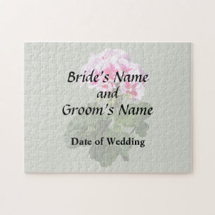 Puzzle Fournitures de mariage au géranium rouge et rose