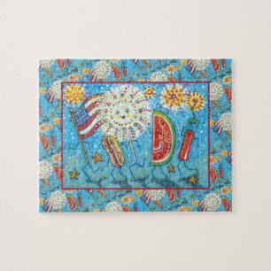 PUZZLE FOURTH OF JULY GANG, PARADE & FIREWORKS HOLIDAY