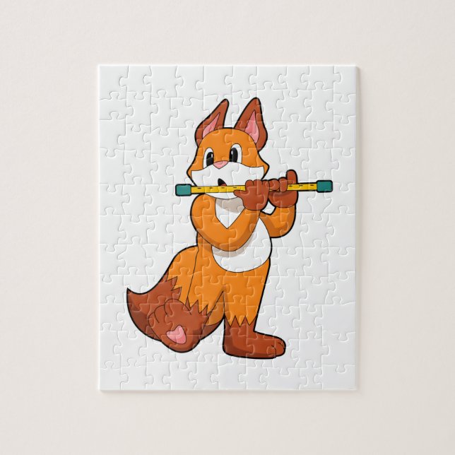 Puzzle Fox à la musique avec Flute.PNG (Vertical)