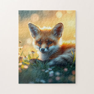 Puzzle Fox au coucher du soleil