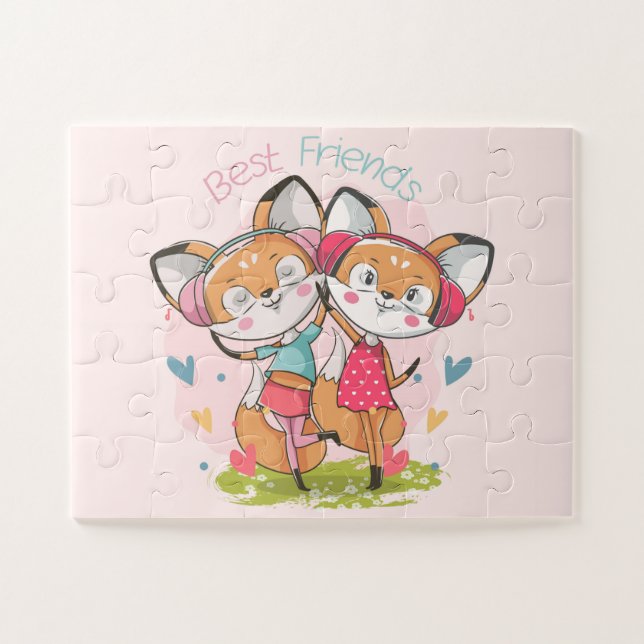 Puzzle Fox Best Friends (Horizontal)
