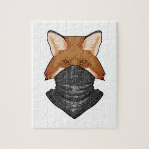 Puzzle Fox en bandit avec Kerchief