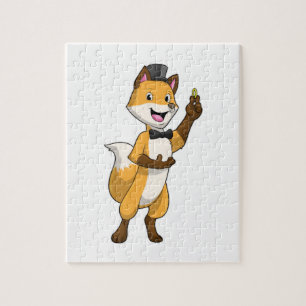 Puzzle Fox en Groom avec anneau Mariage