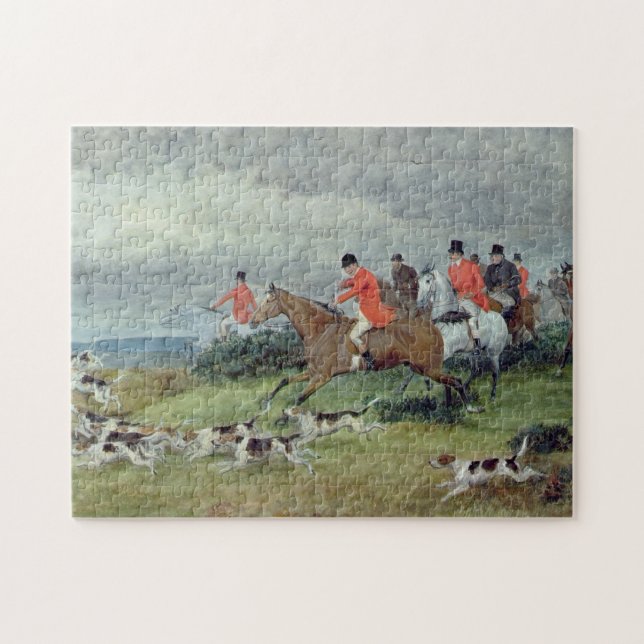 Puzzle Fox Hunting in Surrey, 19th century (Horizontal)