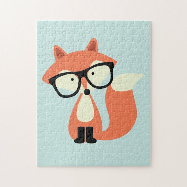 Puzzle Fox rouge de hippie mignon (Vertical)