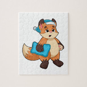 Puzzle Fox with Nightcap