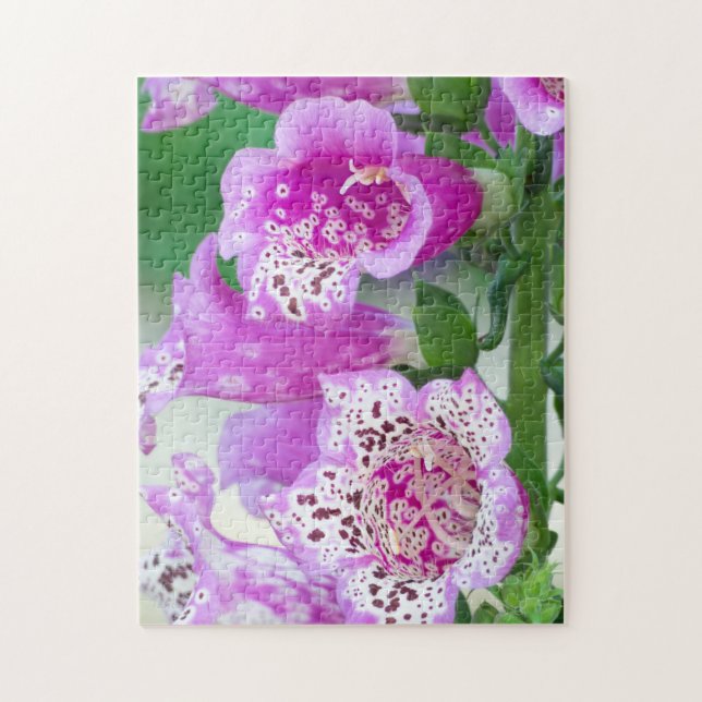 Puzzle Foxglove violet en pleine floraison (Vertical)