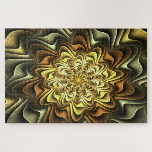 puzzle fractal aux fleurs