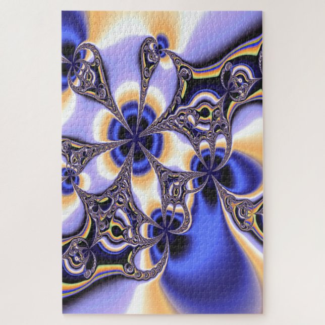 puzzle fractal aux fleurs (Vertical)