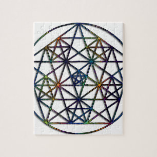 Puzzle Fractale sacrée de la géométrie d'abondance de la