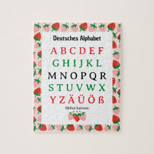 Puzzle Fraise Alphabet Allemand Apprentissage Douce Puzzl