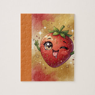 Puzzle Fraise Clin d'œil