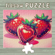 Fraise rouge avec dessin mignon de cœur - 