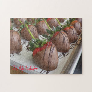Puzzle Fraises couvertes de chocolat Saint-Valentin