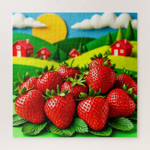 Puzzle Fraises fraîches exposées sur Greenfield