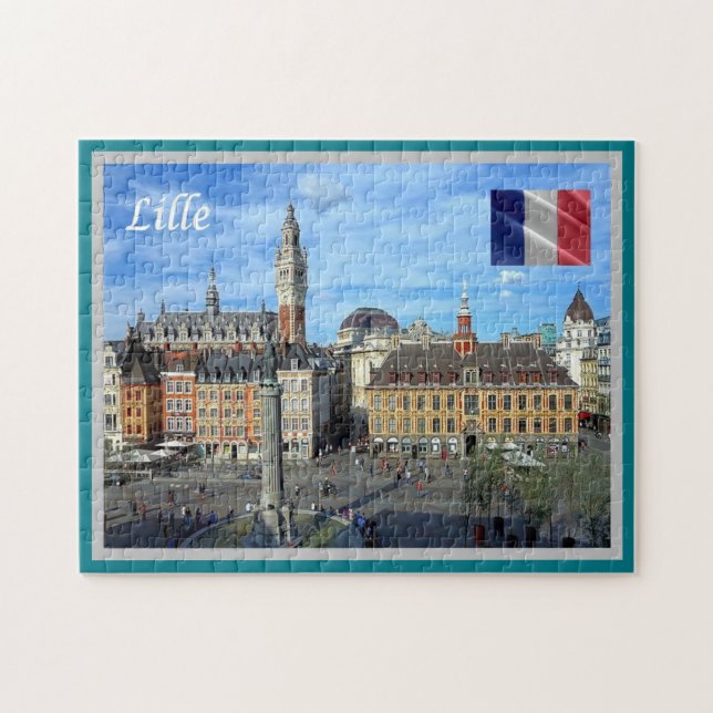 Puzzle France - Lilla Lille - (Horizontal)