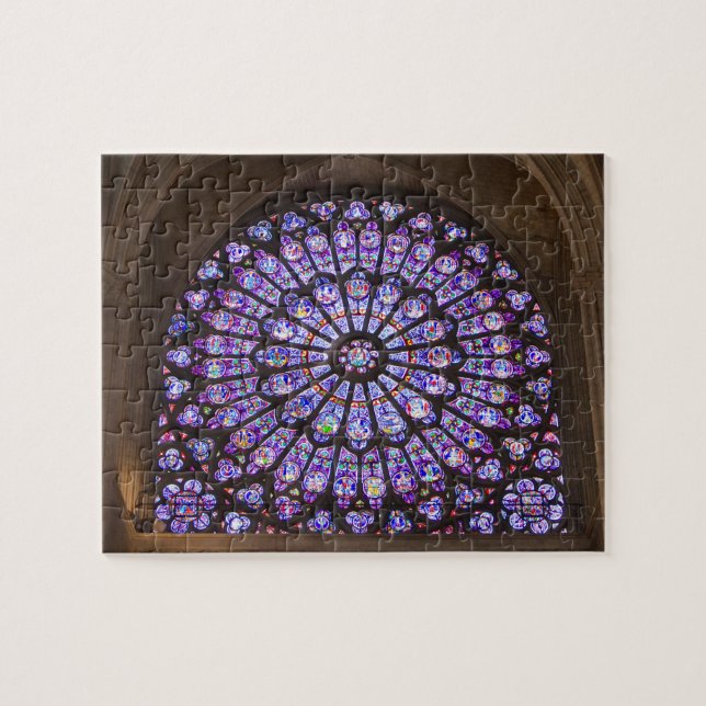 Puzzle France, Paris. Détail intérieur d'un vitrail (Horizontal)