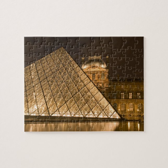 Puzzle France, Paris. Le Louvre au crépuscule. Crédit 2 (Horizontal)