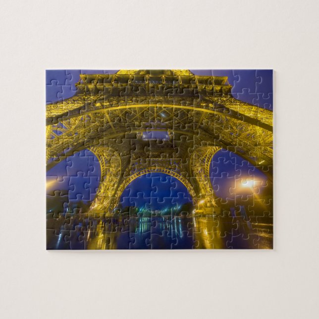 Puzzle France, Paris. Tour Eiffel illuminée à (Horizontal)