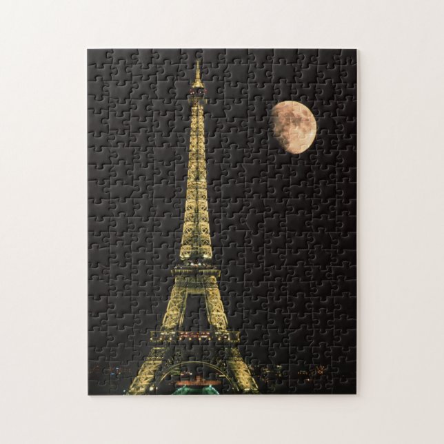 Puzzle France, Paris. Tour Eiffel la nuit (Vertical)