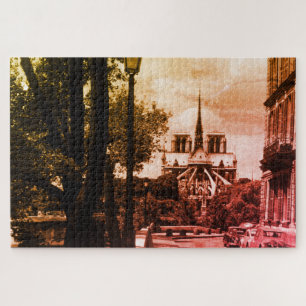 Puzzle France vintage Paris notre dame île saint louis