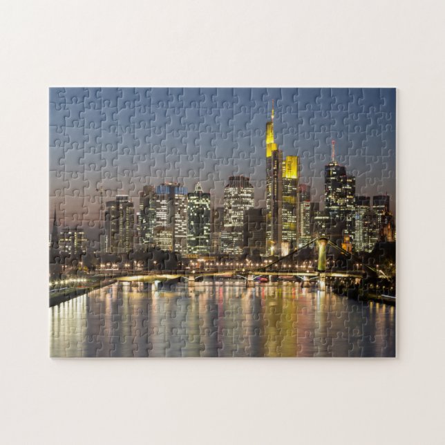 Puzzle Francfort Skyline Allemagne cadeau Poster de vacan (Horizontal)