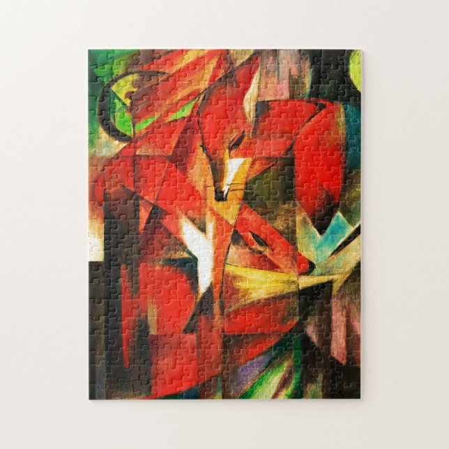 Puzzle Franz Marc Les Renards Red Fox Art Moderne Peintur (Vertical)