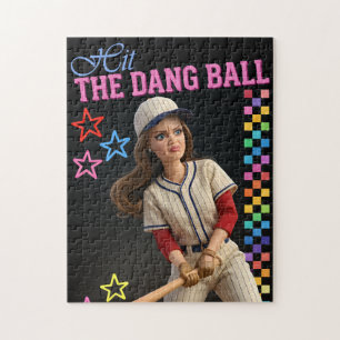 Puzzle Frappe donc cette balle Drôle de visage de poupée