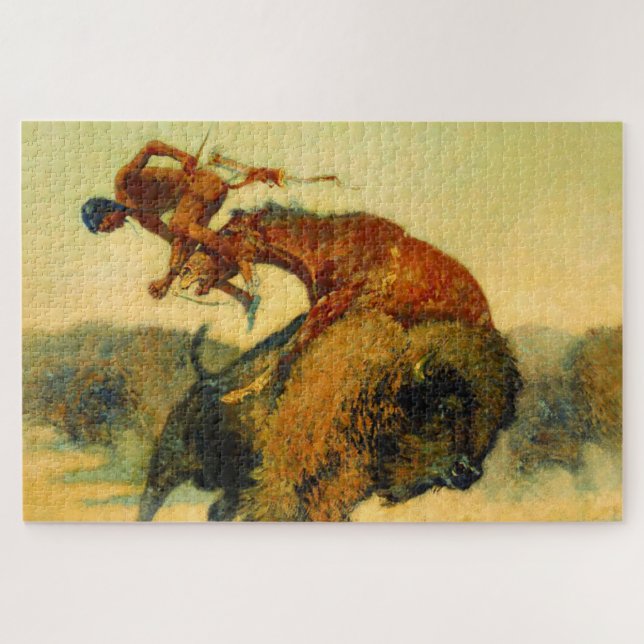 Puzzle Frederic Remington Western Art “Episode – Buffalo (Horizontal)
