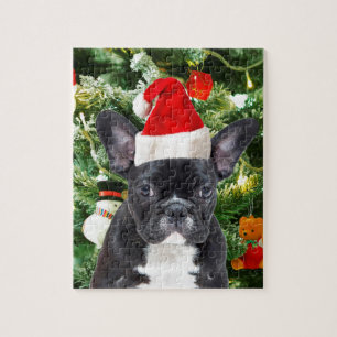 Puzzle French Bulldog Arbre de Noël Ornements Snowman