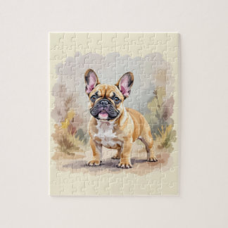 Puzzle French Bulldog Tan Fawn-Colored Cute Frenchie Dog