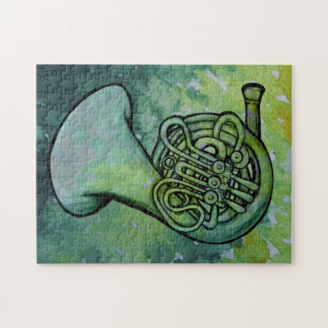 Puzzle French Horn Band Classe Musique professeur (Horizontal)