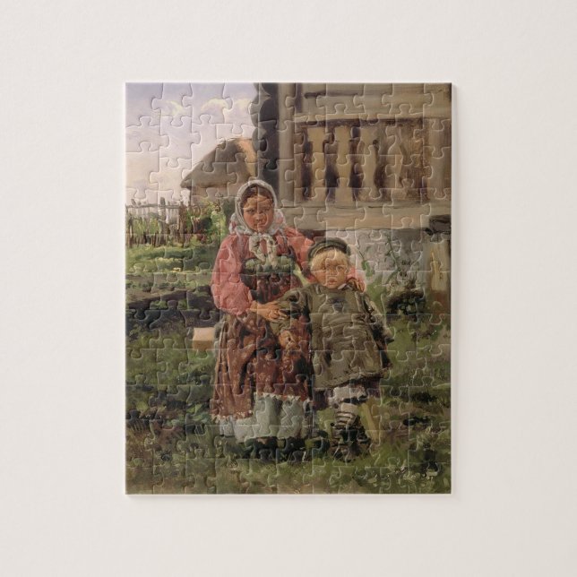 Puzzle Frère et soeur, 1880 (Vertical)