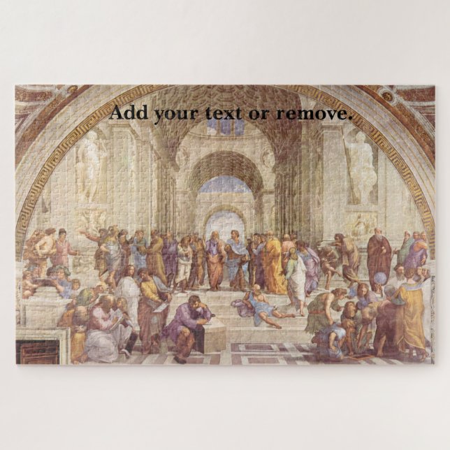 Puzzle Fresque Renaissance "École d'Athènes" de Raphael, (Horizontal)