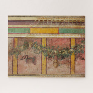 PUZZLE FRESQUE ROMAINE ANTIQUE,MASQUE DE SATYRE,GUIRLANDE