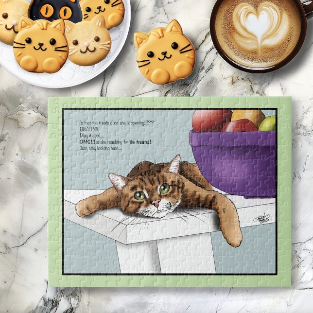 Puzzle Friandises mignonnes pour chat roux tigré (Créateur téléchargé)