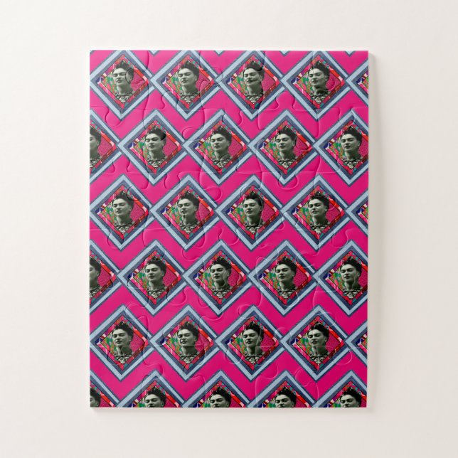 Puzzle Frida Kahlo Retro Denim Diamond (Vertical)