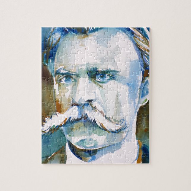 Puzzle friedrich nietzsche - portrait aquarelle (Vertical)