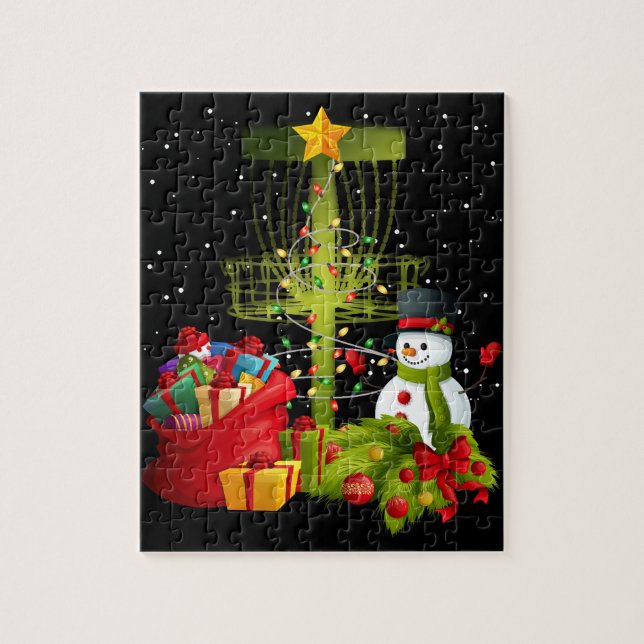 Puzzle Frisbee Golf Frolf Christmas Tree (Vertical)