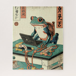 Puzzle Frog Jouer Pc Jeux, Ukiyo-e Frog Art, Frog