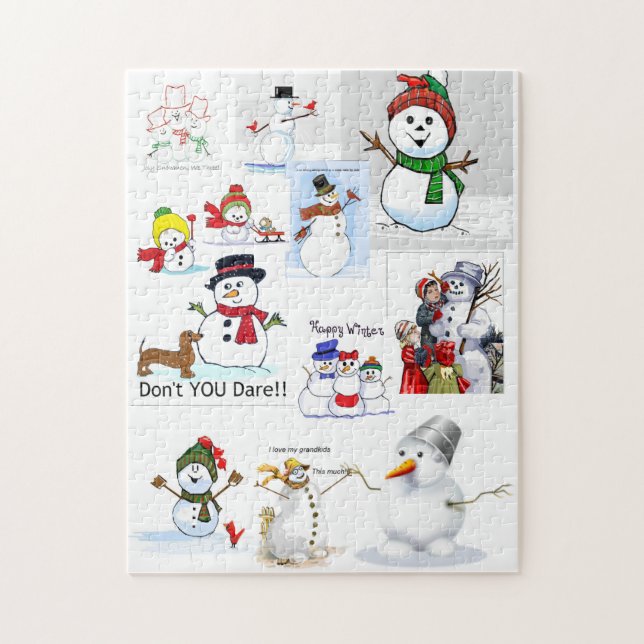 Puzzle "Froid de bonhomme de neige" dehors (Vertical)