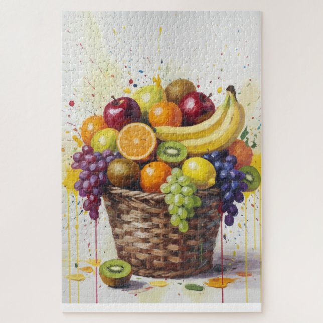 Puzzle Fruit Basket Painting (Vertical)
