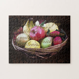 Puzzle Fruit de l'Esprit, Panier Brown peint