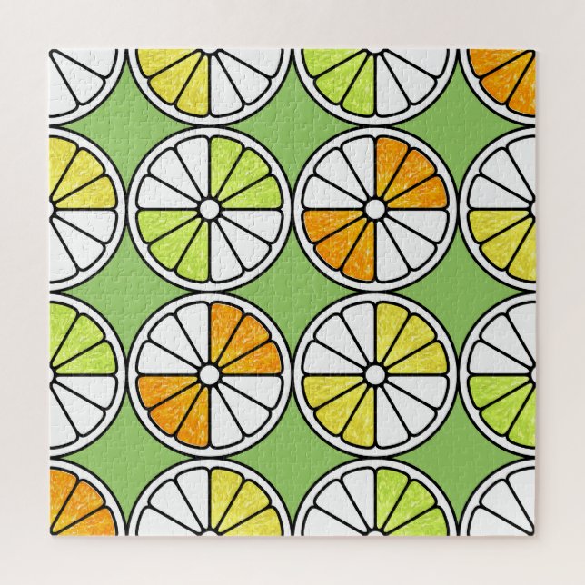 Puzzle Fruit De Tranches D'Agrumes, Été Sans Fruit. (Vertical)